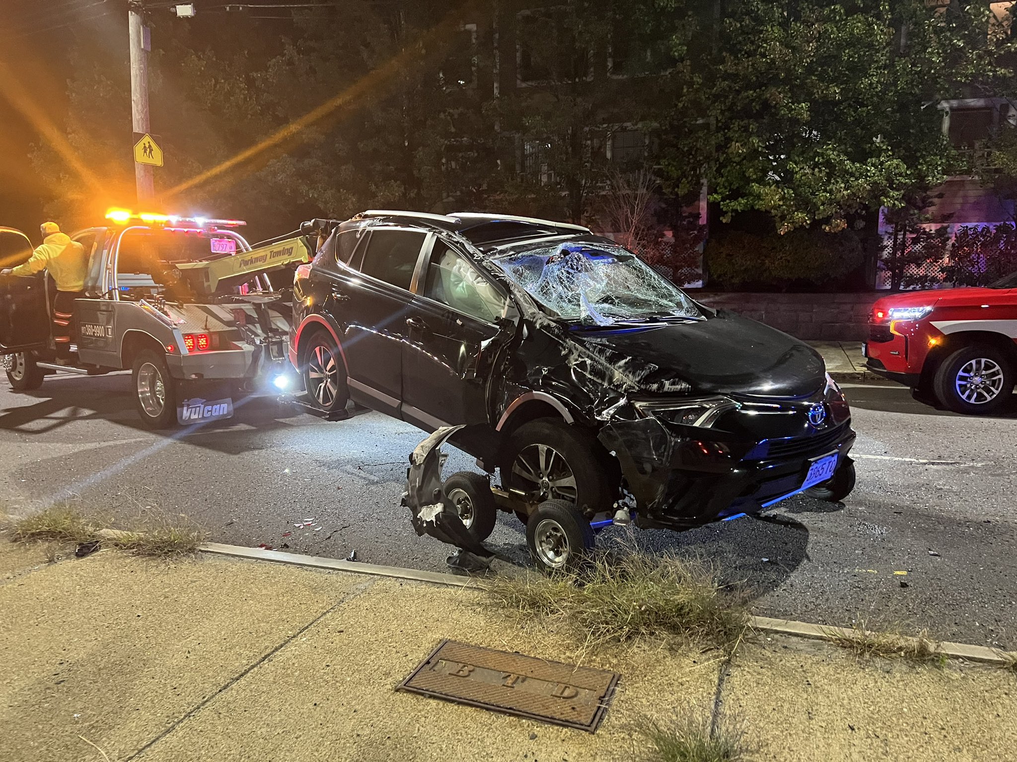 James Cullity on Twitter "Vehicle rollover in West Roxbury. The fire chief told me a female had