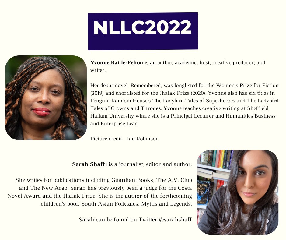 Novel_London's tweet photo. This year's Novel London Literary Competition would not be possible without judges and this year. Special thanks to @sarahshaffi https://t.co/RYTG6LqRVo and @YBattleFelton https://t.co/gRZx9aHg3U. Head over to https://t.co/SX3ce8X2ii for details of this year's #NLLF ๐๐ https://t.co/2dhntV4OlL