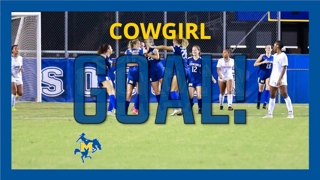 McNeeseSoccer's tweet photo. Cowgirls strike again!!!!!....one minute and 10 seconds after Young scores, Jill Bech puts one in the back of the net for a 2-0 Cowgirl lead. The goal is Bech's second of the season. https://t.co/Eiy4u7kOjx