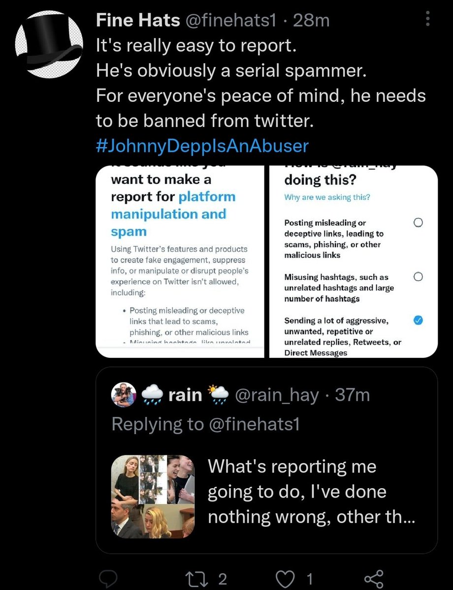 rain_hay's tweet photo. Someones upset that I used hashtags. 🤣
#JusticeForJohnnyDepp #NearFearTruth #TruthWins #JohnnyDeppIsASurvivor #JOHNNYDEPPWINS # https://t.co/ynO8vHUhDU