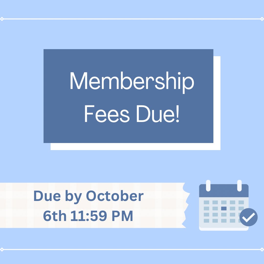 Hey HSA! Please remember to pay your membership dues! Being a paid member gives you access to our events, opportunities, and more! Feel free to DM for any questions!