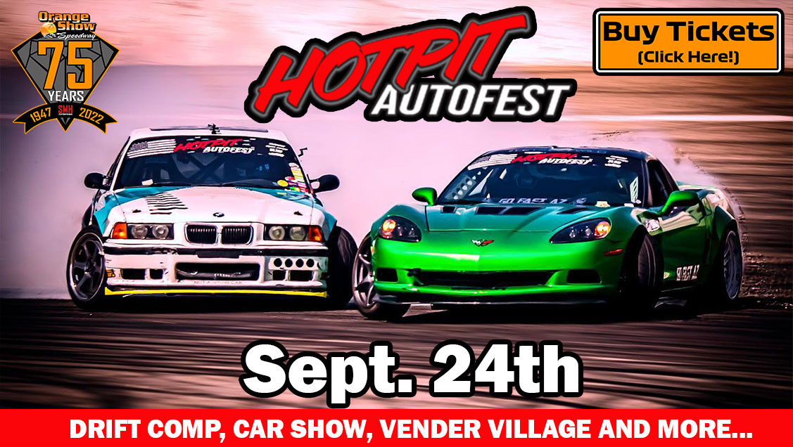 OrangeShowSW's tweet photo. Keep an eye on our YouTube account tomorrow, we'll be Streaming Qualifying from the Track starting at 1pm. Get tickets for tomorrow's #HotPitAutofest now!
TICKETS: https://t.co/NS4dMoJZp1
#OrangeShowSpeedway #Drifting #Drift #DriftComp #CarShow #SanBernardino #75years https://t.co/m2TgAGXVXd