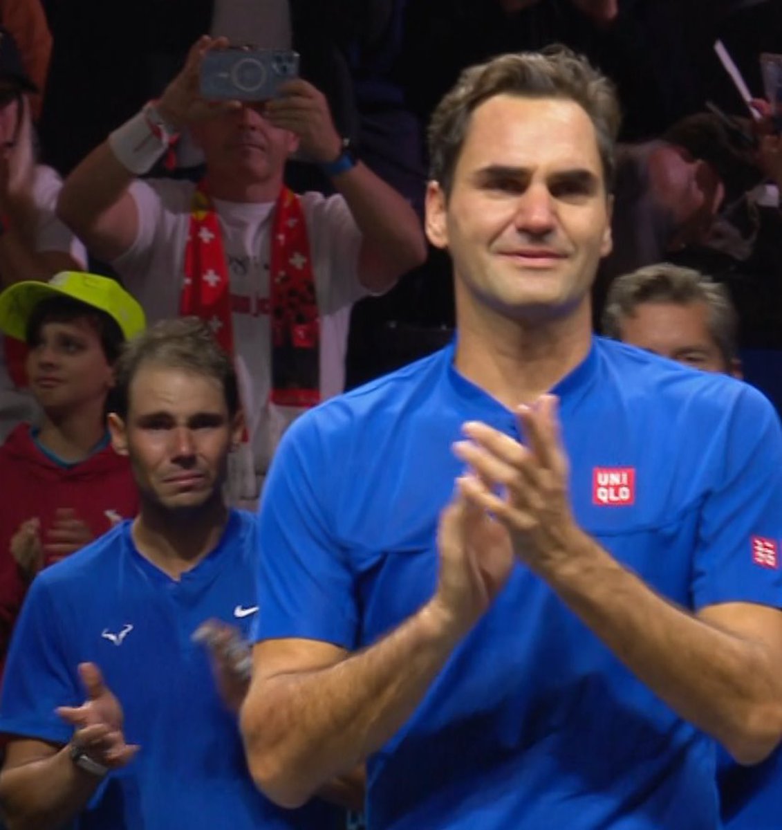 matteofficial7's tweet photo. We’ll never come over this moment.
If I have children, I will tell them I have witnessed to the best rivalry/friendship in the history of sports ❤️🥺
#Federer #LaverCup https://t.co/RKq2rUj2UD