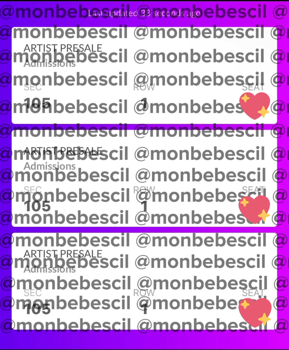 monbebescil's tweet photo. WTS | 3 Ateez in Oakland November 5 sec 105 row 1 (technically row 2) selling bc we found better seats

Price: $217 each (fv)

Payment: PayPal f&amp;f / Venmo f&amp;f only

DM with any questions!!

#ateez #ATEEZWORLDTOUR2022 #ATEEZINOAKLAND #wtsateez #ateezwts #ATEEZticket #ateezconcert https://t.co/rHyqqkSgoN