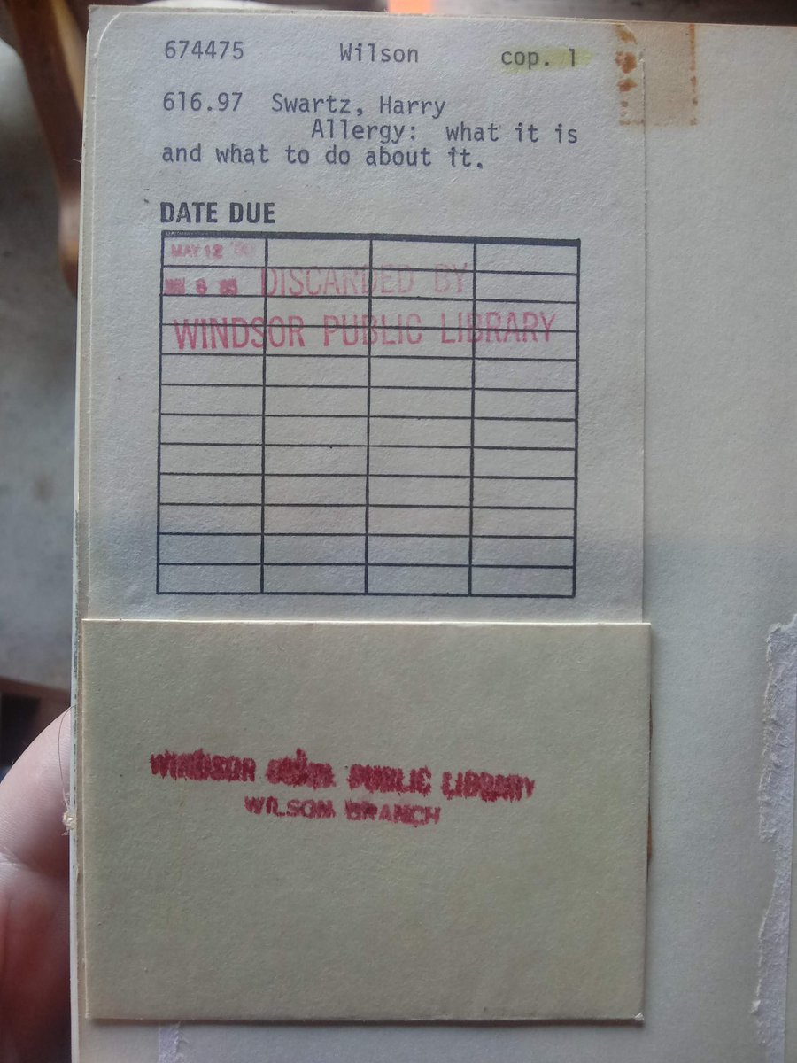 ryanblanck4's tweet image. Three years ago yesterday, While I was at Manchester Land Conservative Trust's Huge Tag Sale, I took these pictures of the original card pockets from ex-library books as part of library epherema from the past. #exlibrarybooks #librarycardpockets #librarypockets #libraryepherema