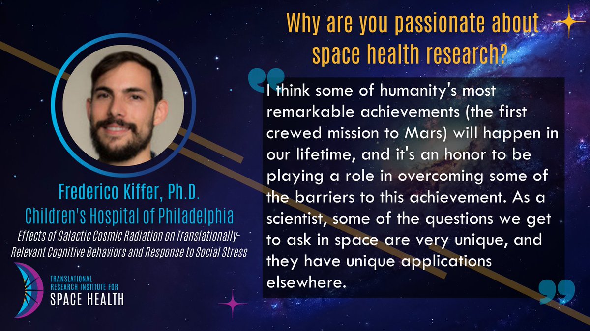BCMSpaceHealth's tweet photo. Last but not least, meet #TRISH #PostdoctoralFellow, Frederico Kiffer, Ph.D.! 👇 #nationalpostdocweek https://t.co/NBtj5ICfUb