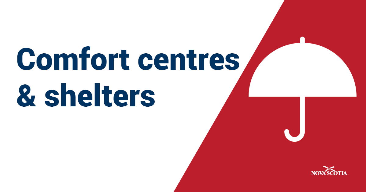 NSEmergency's tweet photo. Municipalities are opening comfort centres and shelters to support the province during #HurricaneFiona.

The list will be updated as municipalities provide information. People should check with their municipality for the latest information. https://t.co/iPSQrX8Eqc #NSStorm https://t.co/vNbm4Xm5EC