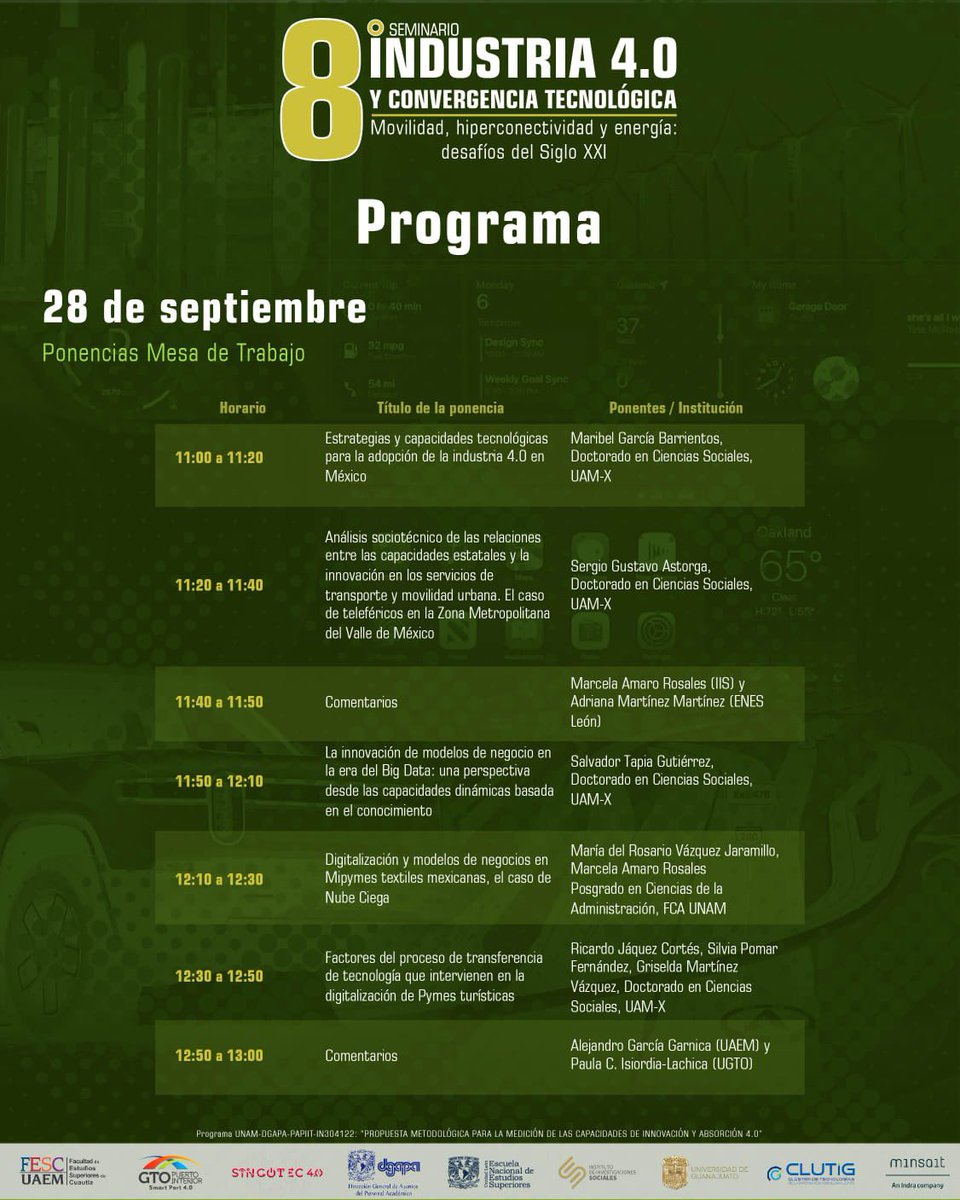 CtI40's tweet photo. La cuenta regresiva comenzó..
28/09 por #Zoom 💻
29/09 en @G100Business de @PuertoInterior
30/09 en la @ENESUNAMLEON
Modalidad #híbrida, #multisede
Un solo registro 👉🏼 https://t.co/DjgeKxtByD
#ElFuturoComienzaHoy
#I40
#4IR
🦾💪🏼🤖🦿 https://t.co/gUgnqDHKjC