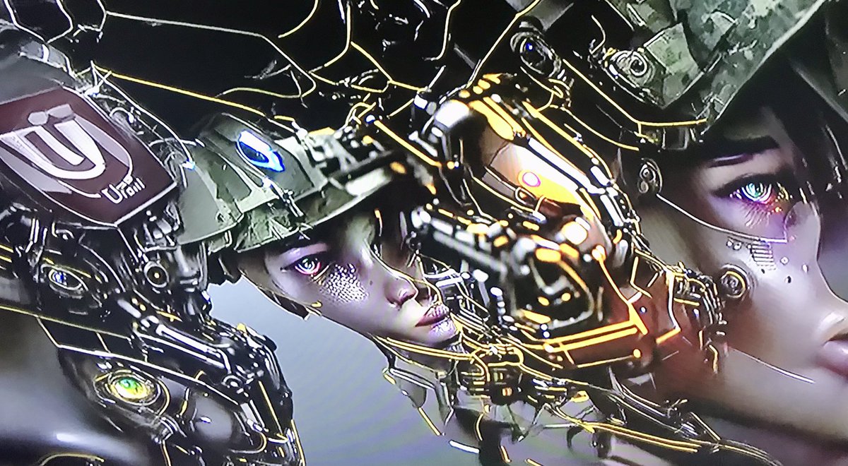 These are two photos of AI (Artificial Intelligence)          artwork 🖼