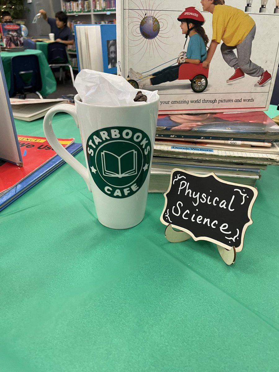 teachrundisney's tweet photo. Welcome to the Starbooks Cafe! Come on in and enjoy our special blends. At Bard we read a Latte! #hesdpride #bulldogpride #starbooks #readalatte https://t.co/CSDZFhhqNX