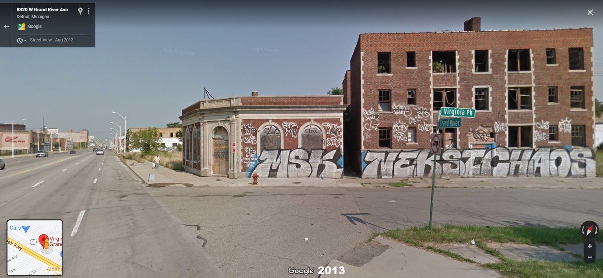 Detroit Street View on Twitter "Detroit, Grand River & Virginia Park