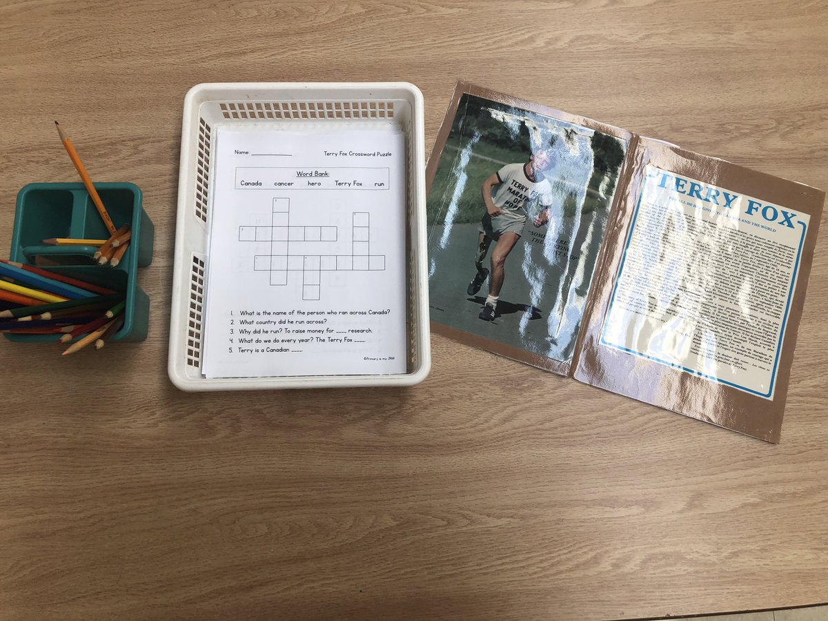 This week in the library we learned about Terry Fox in preparation for our  Terry Fox Walk today <a href="/HilaryDPCDSB/">St. Hilary DPCDSB</a> #terryfoxschoolrun #library #literacy