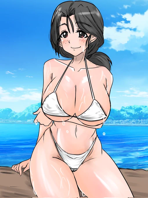 #夏が終わりそうだし今年描いた水着絵を貼ろうデッケえのから普通盛りまで! 