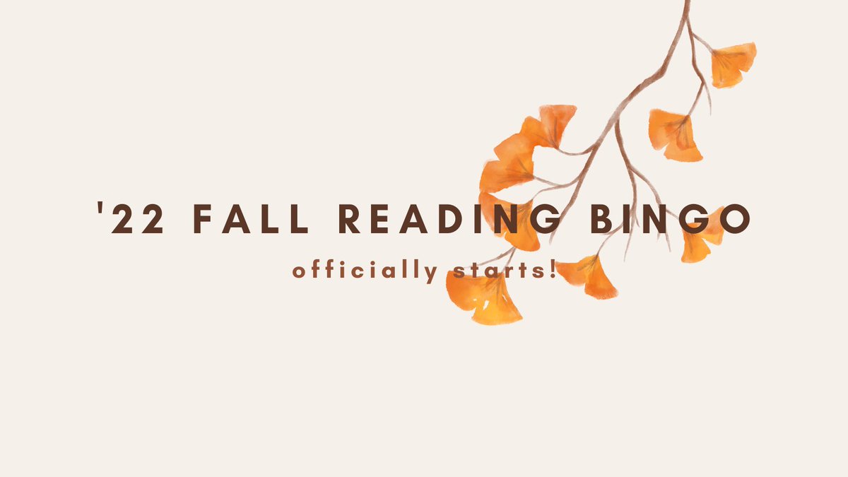 txt_library's tweet photo. 2022 Fall Reading Bingo officially starts today! 
—certificate requests are now OPEN (more info in tweet below)
🍂 tag list: https://t.co/EkGaMW0Nla
🍂 card registration: https://t.co/VSzvfXmoGF https://t.co/FQ0Zt9RyrR