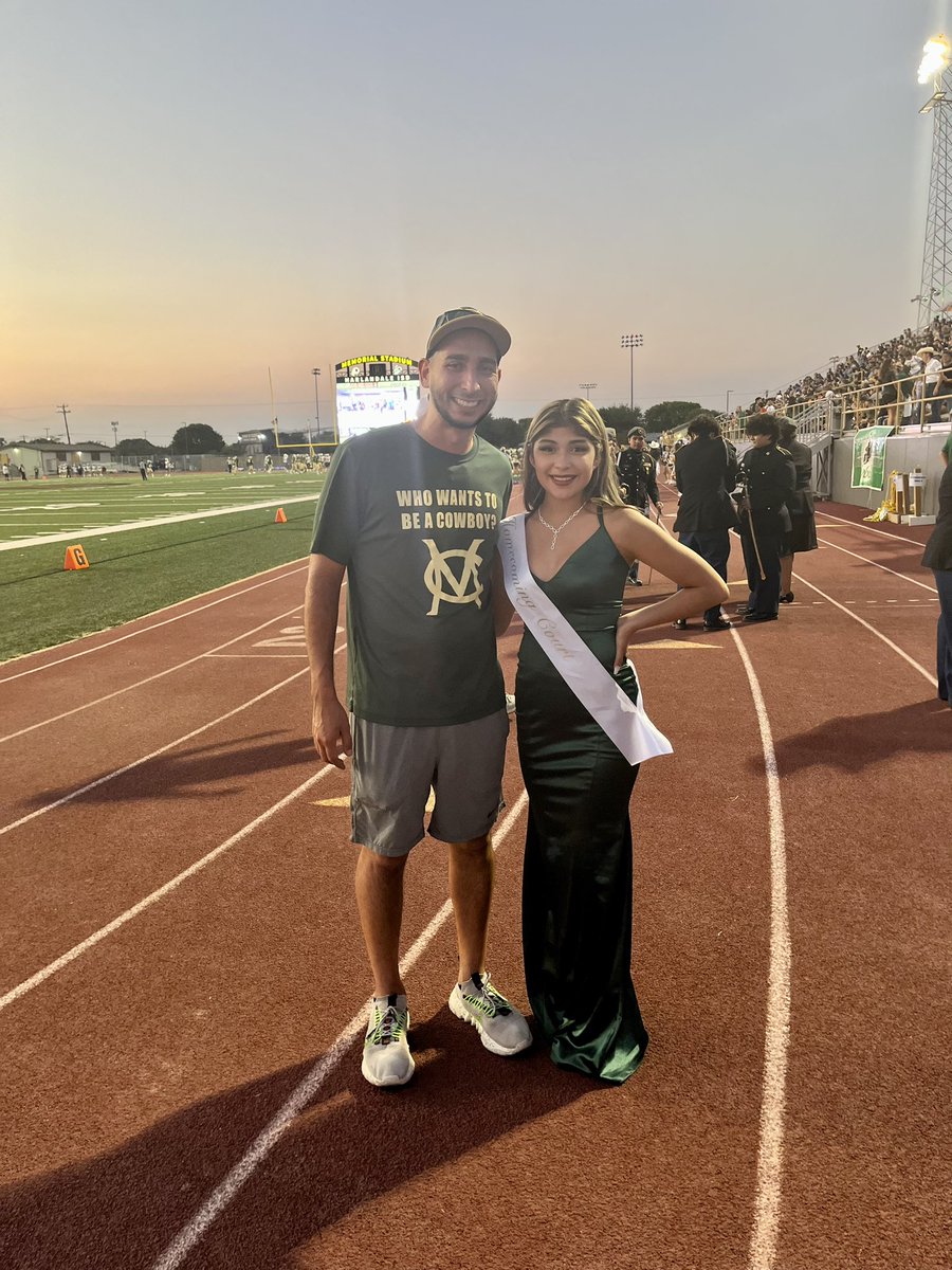 Good luck to Rubi Moreno representing Cross Country at tonight’s homecoming game. Good luck!!