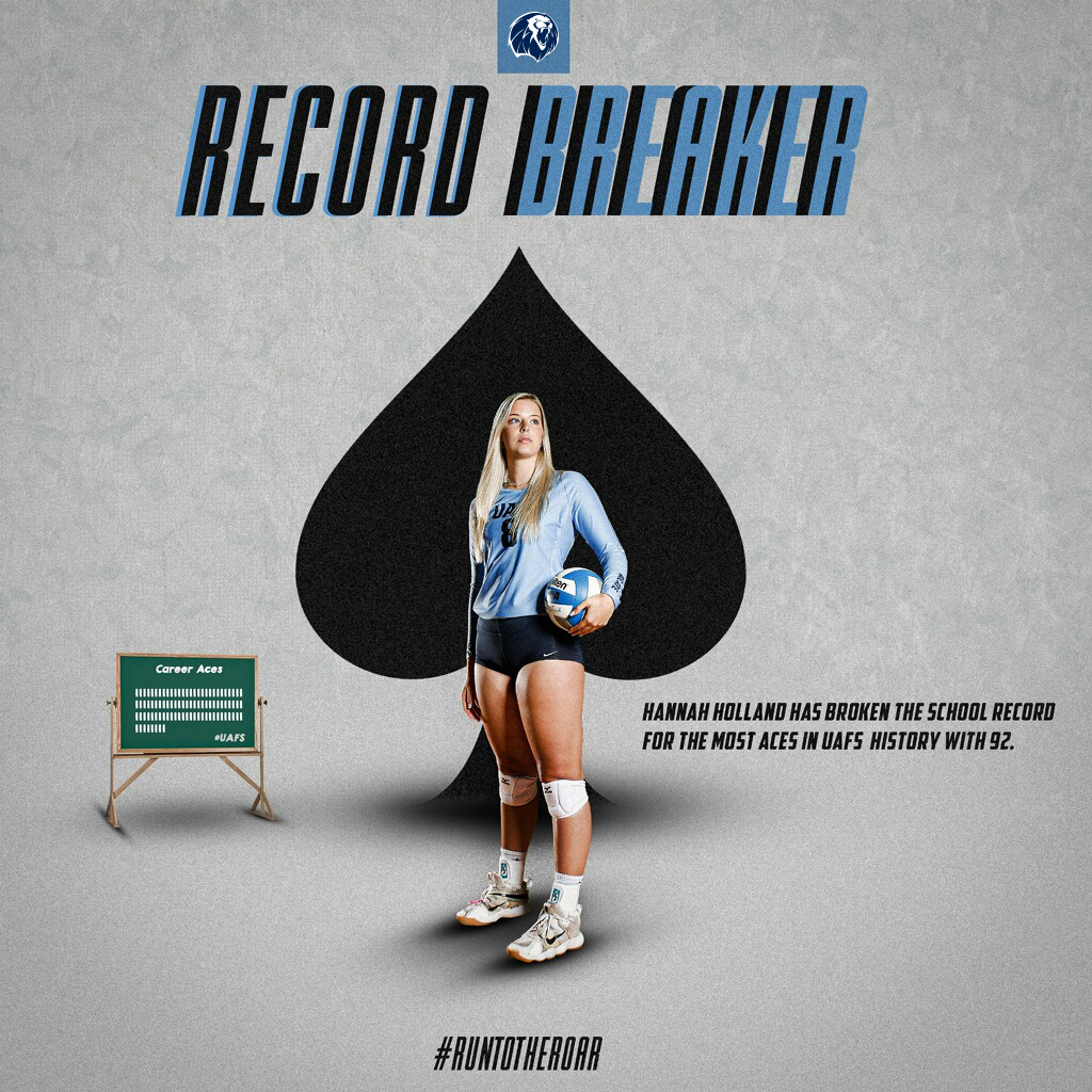 Congrats to Hannah Holland on breaking the program record with 92 aces and counting in tonight's sweep of Western New Mexico!

#RunToTheRoar