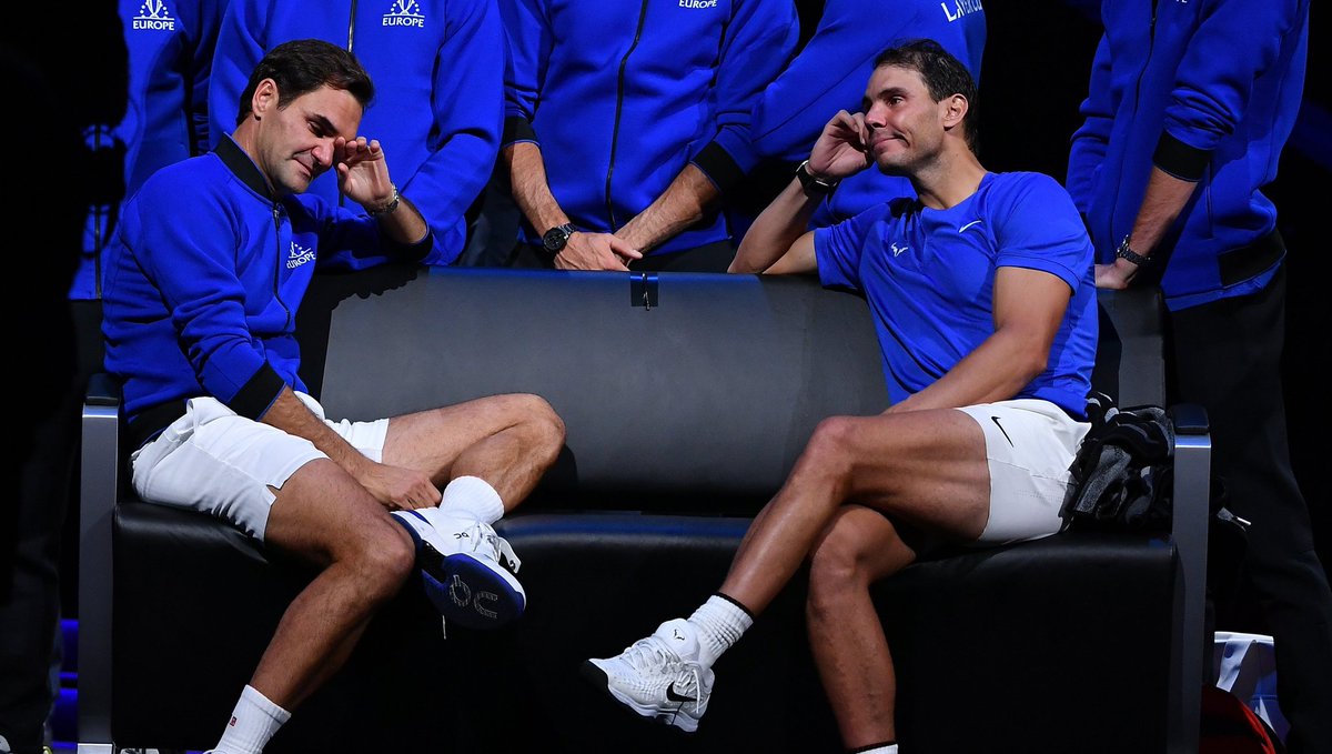 🗣 Rafael Nadal en conférence de presse : "Avec le départ de Roger, une part de moi est aussi partie avec lui."

Une des plus belles rivalités de l'histoire du sport. Merci pour ces moments messieurs. ❤️🙏