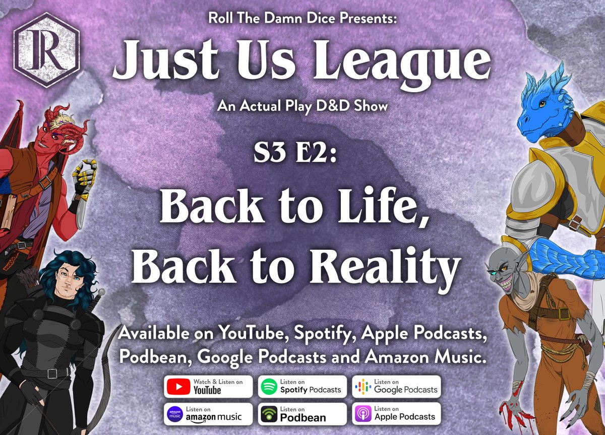 damn_dice's tweet photo. NEW EPISODE ALERT!! The 2nd episode of Just Us League S3, sponsored by @Critituk, is now live on Y0uTube, and most good podcasting sites!! Check link in bio!

#dnd #ttrpg #podcast #actualplay https://t.co/d0kh1jejLJ