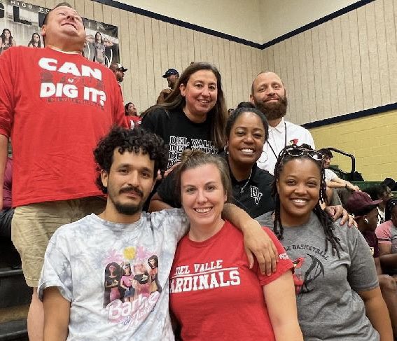 DVHSGirlsSoccer's tweet photo. @DVHS_Volleyball had ALL the support against Akins tonight!!! #DVPROUD #DVYOUKNOW ❤️🏐❤️🏐❤️ @DelValleHoops @DelValleGBB @dv_softball @delvallexc @dvisd_athletics @cindashaye https://t.co/90nUAj03K8
