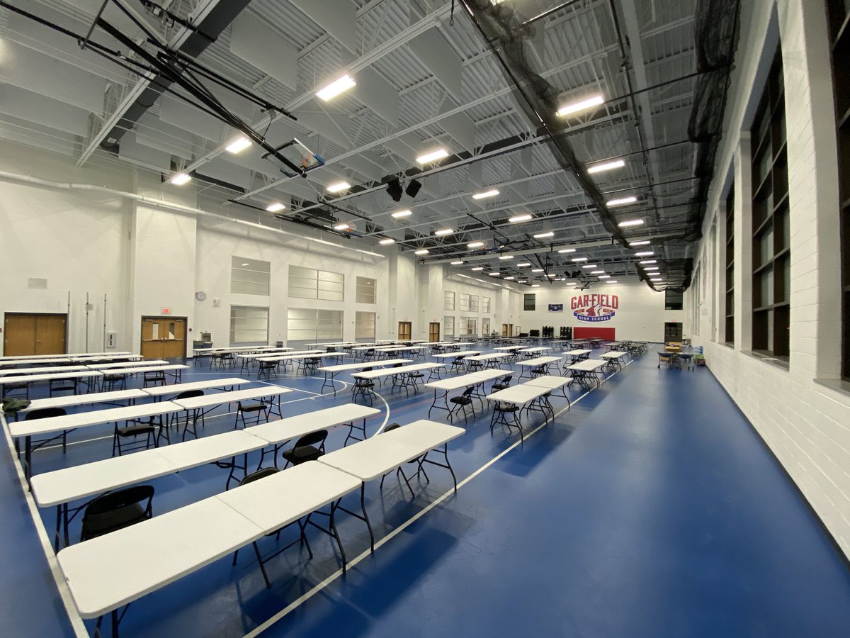 ⁦<a href="/IBMidAtlantic/">IB Mid-Atlantic</a>⁩ 2022 College Fair setup is well under way.  Hope to see you tomorrow 09/24 from 12:30-3pm ⁦<a href="/Gar_Field_HS/">Gar-Field HS PWCS</a>⁩! #futureready ⁦<a href="/PWCSNews/">PWCS</a>⁩ ⁦<a href="/iborganization/">International Baccalaureate</a>⁩