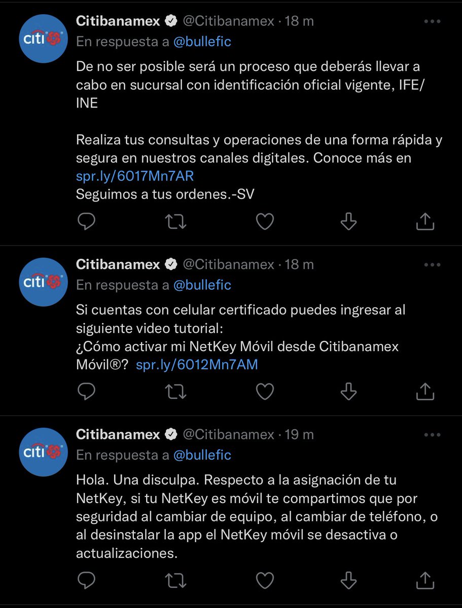 bullefic's tweet photo. @SoyNeoLiberalmx @Citibanamex Mira. Acá las respuestas de @Citibanamex: https://t.co/tzQUEGv9xk