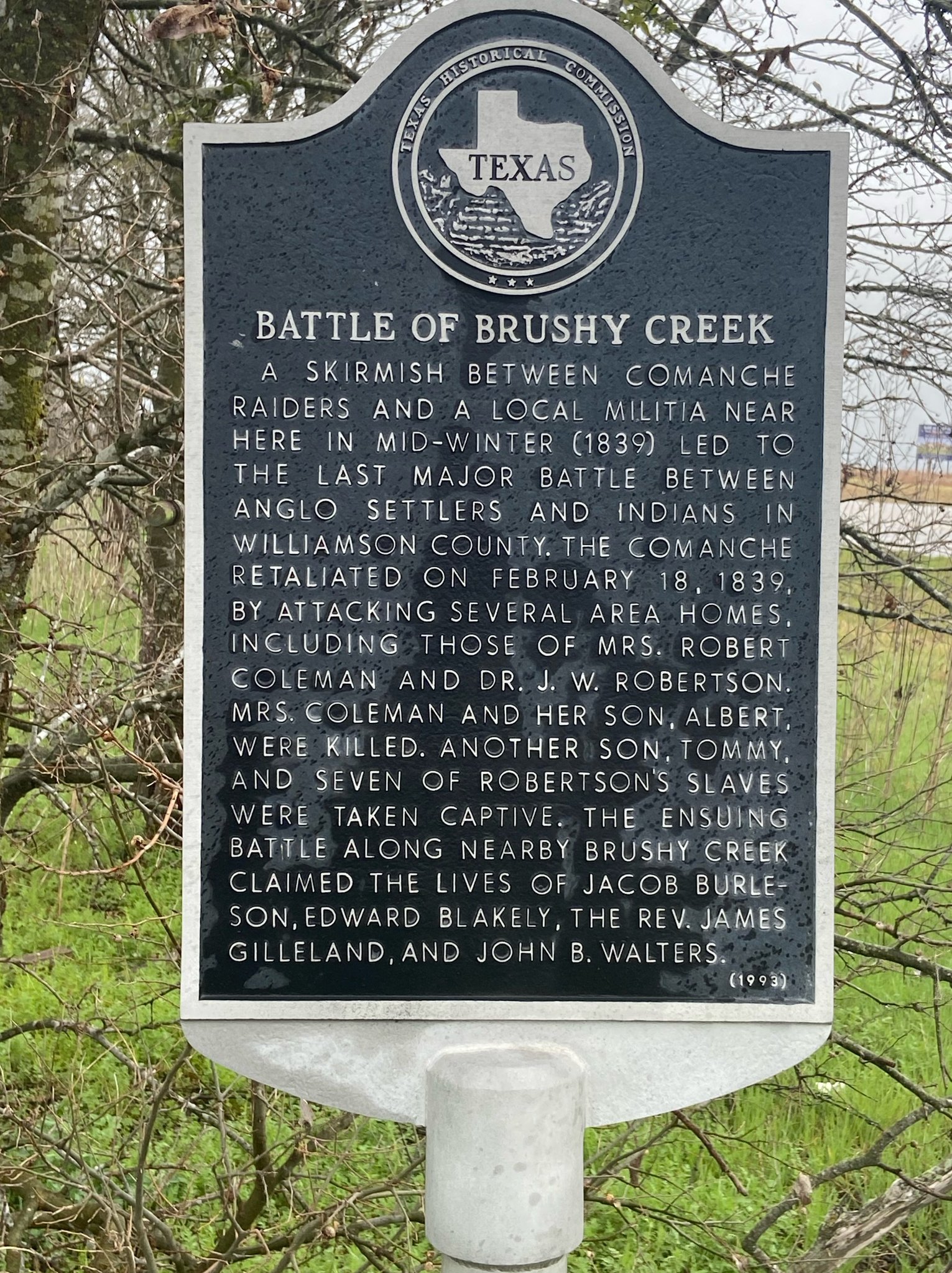 Texas Historical Markers On Twitter Battle Of Brushy Creek Williamson texas-historical-markers-on-twitter-battle-of-brushy-creek-williamson