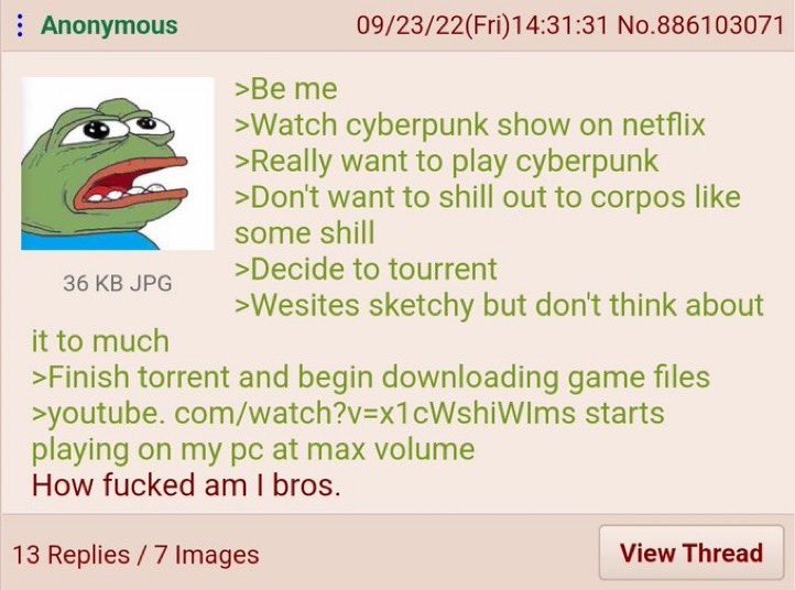 Greentext Poster tweet media