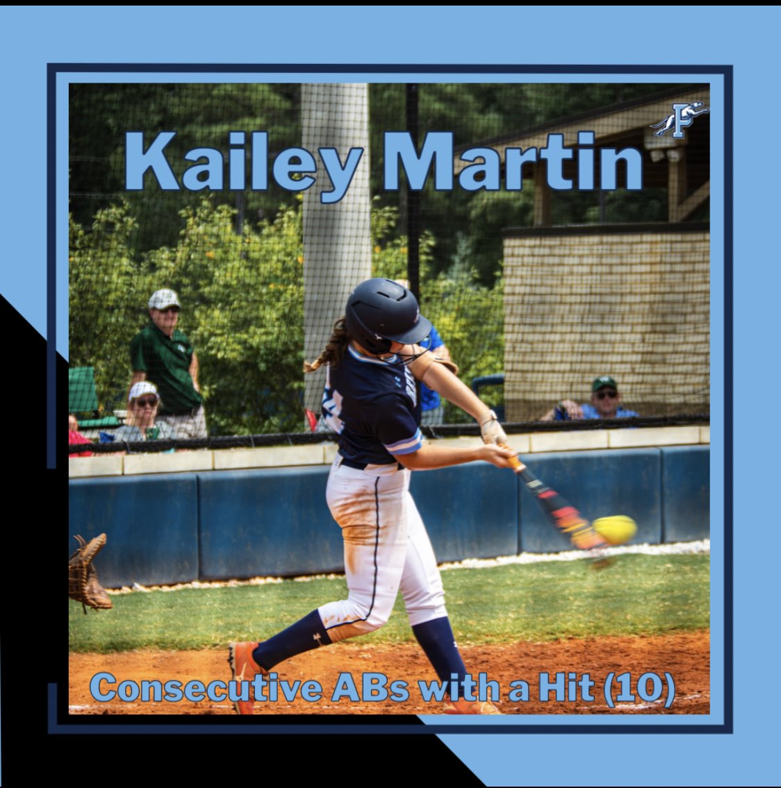 PopeFastpitch's tweet photo. Another PFP #BrokenRecord this week 👊
@KaileyMartin8 went 10 consecutive at bats with a hit, breaking the previous record of 9…excited for what’s in store the rest of the season for #KMartin
#PFPFamily #ChaseToColumbus https://t.co/wbkNskGeVn