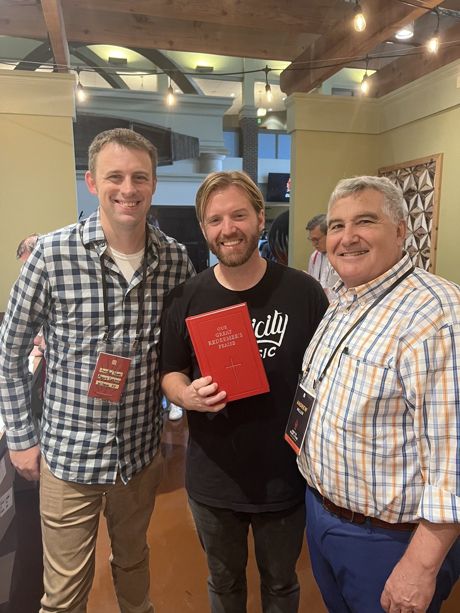 Proud of @jonboy017, Andy Miller and all those that put together the new hymnal, Our Great Redeemers Praise.
