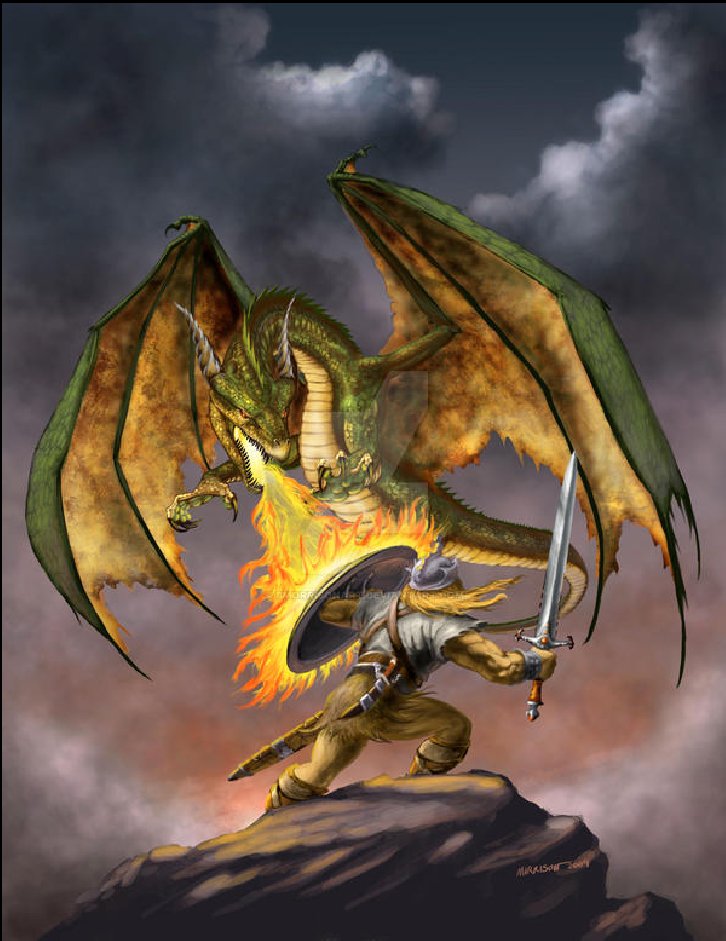 'Beowulf Dragon' - SMorrisonArt #fantasyart