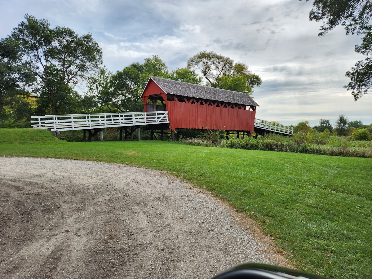 The old wooden bridge in the park in Rock Falls, Iowa. #parks #oldwoodenbridges #mwtravel #northiowabloggers