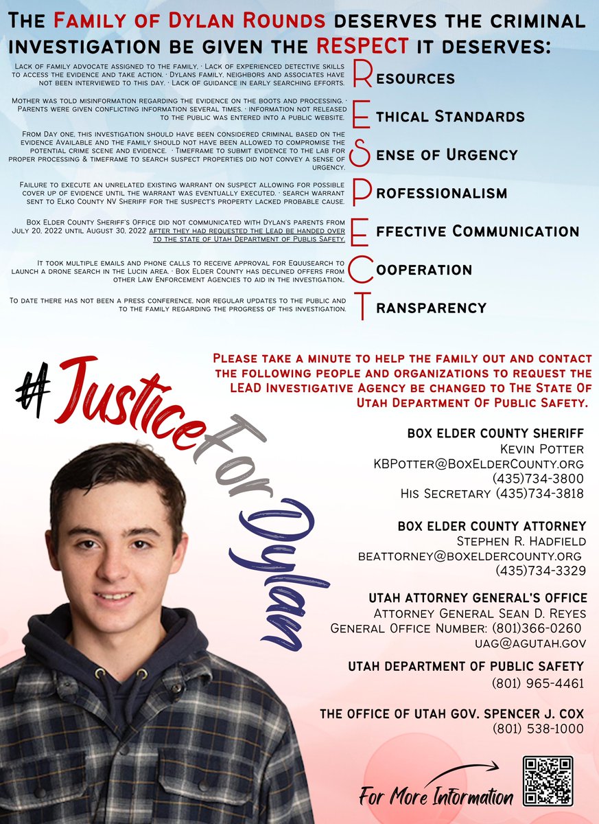 missingNamerica's tweet image. 🚩🚩🚩 #JusticeForDylan 🚩🚩🚩 Please help this family get answers!
@andersonljess @GovCox @MittRomney @MikeLeeforUtah @BESOSheriff @utahsenate @JoelMFerry @SpencerJCox @LGHendersonUtah @utahhousereps @sltrib @abc4utah @fox13 @KUTV2News @utahhousedems @ElectionsUtah @Romney4Utah