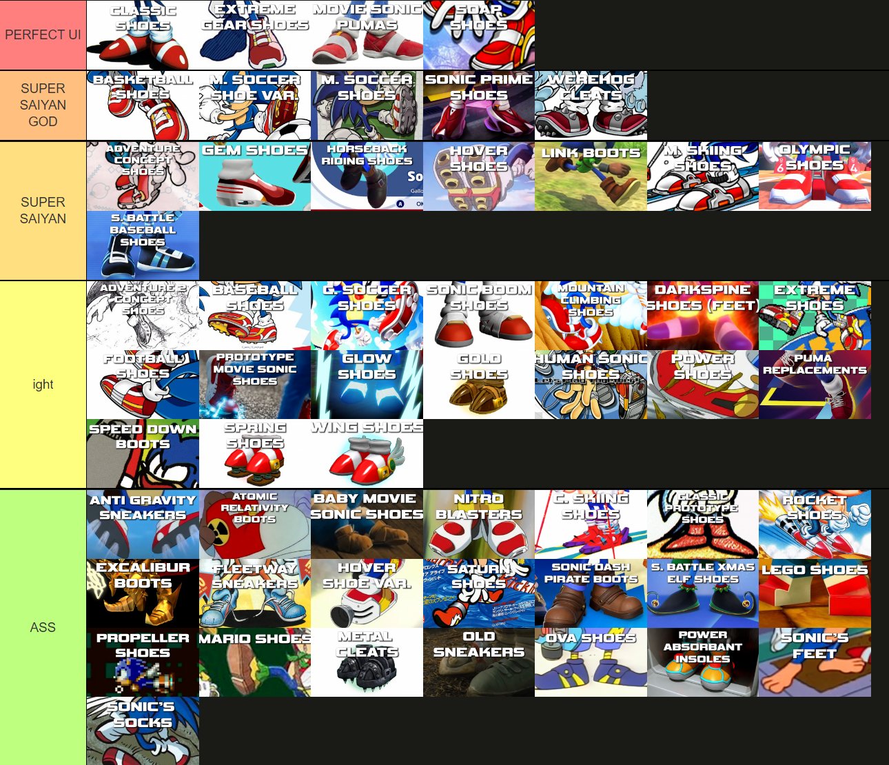 gamescage-hype-guy-on-twitter-here-is-the-sonic-shoe-tier-list