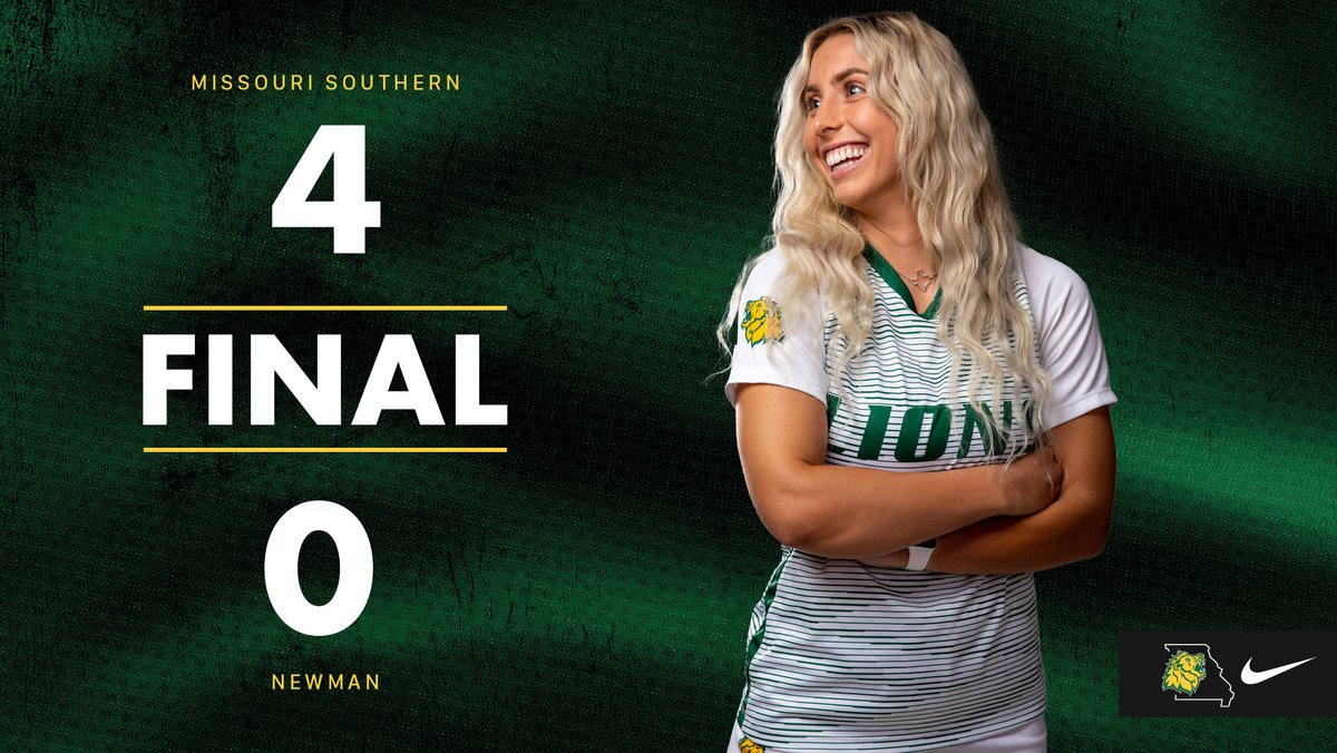 MssuSoccer's tweet photo. Lions WIN 4-0 over Newman with Aisley Stevens, Ashley Koepp, Mia Barkyoumb and Mackenzie Scholtz getting goals tonight. Lilly Doneghue had eight saves in the shutout win and as a team Southern had 30 shots. No. 12 UCO up next on Sunday with kick set for 2:00pm. #LetsRoar https://t.co/WDMCbHiJ5y