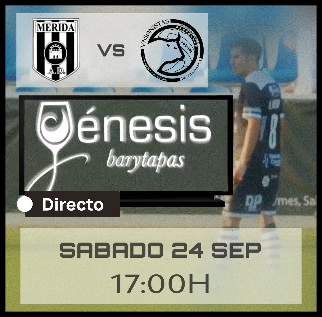 bar_genesis_'s tweet photo. 📺 Hoy a las 17:00h daremos el partidazo de @unionistascf ⚽

👉🏽 Si no puedes acompañar al equipo a Mérida, ven a verlo con nosotros a @bar_genesis_ 🍻

#Bar #Genesis #Tapas #SantaMarta #Salamanca #futbol #1rfef #unionistascf #uscf https://t.co/usdgt9oQdp