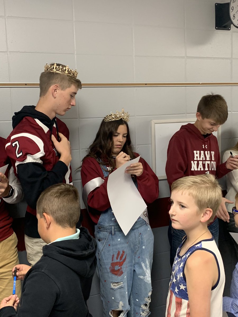 shcsd's tweet photo. Homecoming Power Breakfast at Elem with HS athletes followed by young fans getting SH posters signed by athletes. #SHHawks are great role models for these kids! https://t.co/wiJHXJkUMy