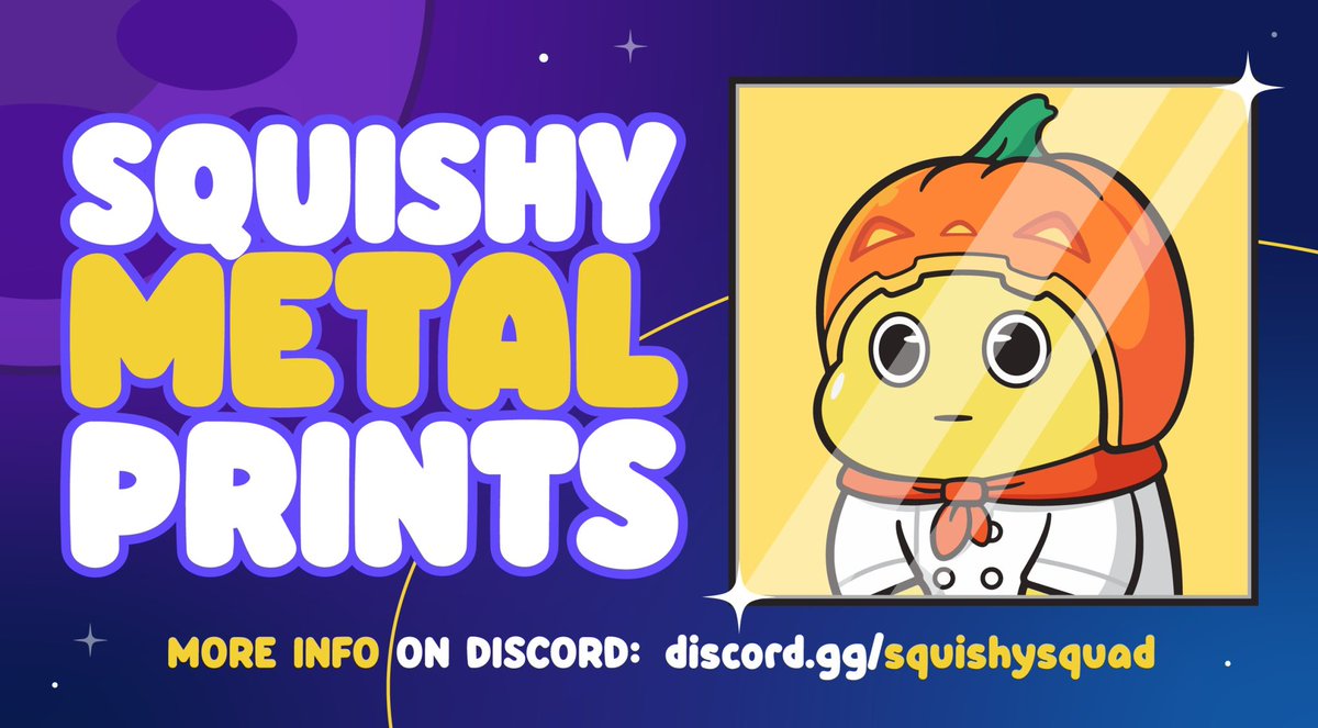 PortlockLabs's tweet photo. Squishy Metal Prints are Live! π¨
Get your amazing Squishy metal prints! These will go perfectly in your home or office! The perfect bridge between NFTs and the real world. More info in our discord!
Discord: https://t.co/inms7QT6SQ https://t.co/wc8C5OVvoB