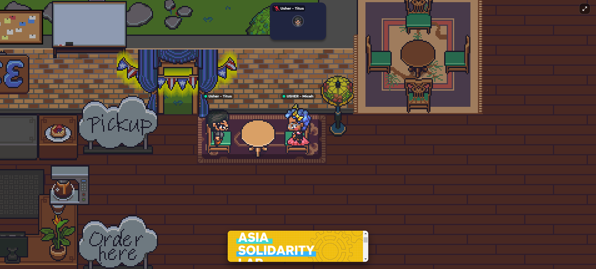 MivkyTorres's tweet photo. ATM: Having a virtual date with my husband @TitusLeviCo in Solidarity Cafe by #AsiaSolidarityLab. Click here to join and explore with us! 👉👉 https://t.co/rS1w8T01GC 👈👈 @350EastAsia #ClimateJustice #LossAndDamageFinanceNow #PeopleNotProfit https://t.co/wlazzsxwRK