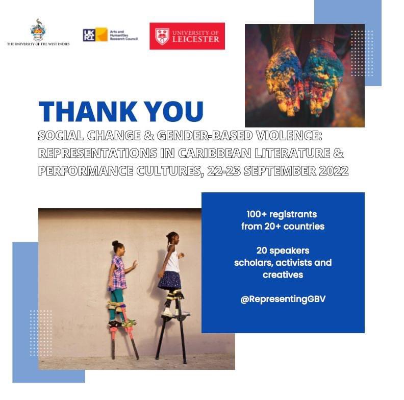 representingGBV's tweet photo. Thank you for a lovely 2 day experience. We had 20+ speakers from the Caribbean, Europe and N. America. We attracted 100+ registrants from the Caribbean, N.America, Latin America, Europe and Asia. ❤️👏🏿 https://t.co/Cv3mM4TNFG