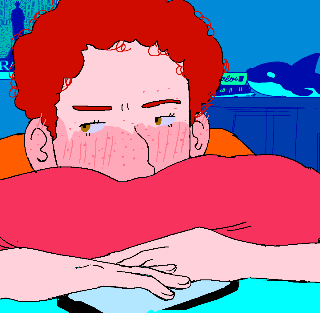 conejit0mareado's tweet photo. my hiatus ends today with exciting news: here's a little sneak peek of my contribution for @SPStyleZine !! 🥳 be sure to get it in october !! 😈 #spstylezine #spstyle 

what are these two thinking about? wrong answers only https://t.co/b6EO8ThcJs