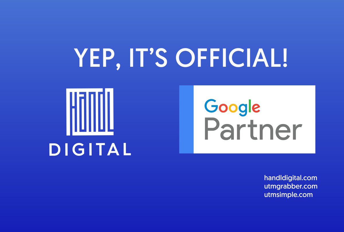 UTMGrabber's tweet photo. HandL Digital is pleased to announce that has been selected to be a Google Partner 😎🥳🥂

https://t.co/mnCJRHDGYn
https://t.co/cXcYSVrBIs
https://t.co/dQlm9f9U88

#GooglePartner #MarketingSuccess #MarketingStrategy  #MarketingDigital #utmgrabber #utmtracking https://t.co/5mgKgFDUbh