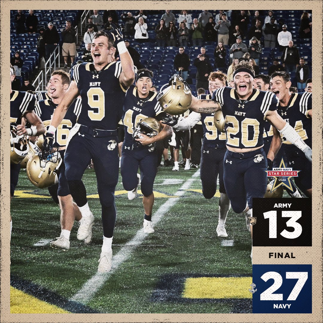 .<a href="/NavySprintFB/">Navy Sprint Football</a> sings second to earn Navy's first ⭐️ of the season!

#ArmyNavy
