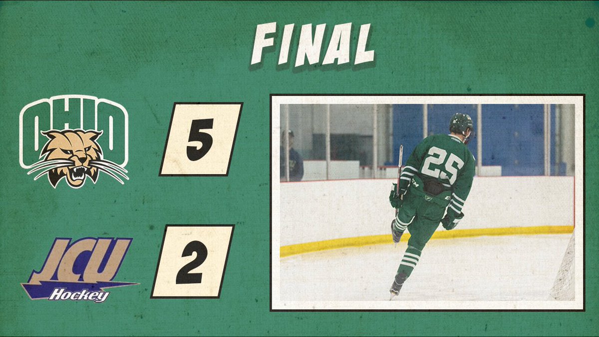 Ohio Bobcats Hockey (@BobcatsHockey) on Twitter photo 2022-09-24 02:27:52 FINAL: 5-2
@BobcatsHockey: 5
@hockeyjcu: 2
See you at our home opener tomorrow at 7pm! #ItsOUrTime #BrickXBrick FINAL: 5-2
@BobcatsHockey: 5
@hockeyjcu: 2
See you at our home opener tomorrow at 7pm! #ItsOUrTime #BrickXBrick
