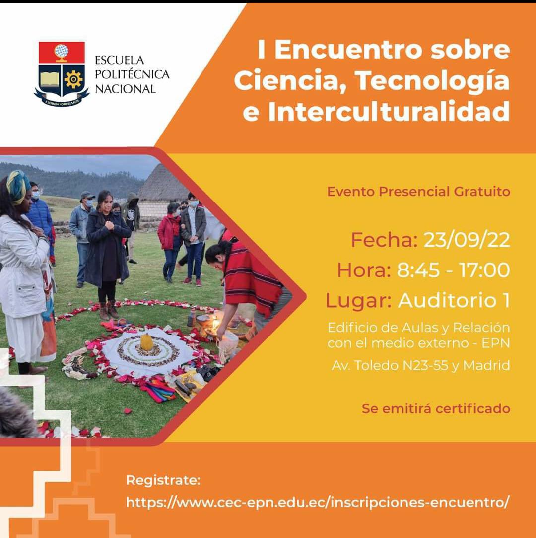 PabloBeltran_A's tweet photo. 📣| Gracias @EPNEcuador por organizar este tipo de eventos que reafirma mi convicción de que la riqueza del Sistema de Educación Superior radica en su diversidad. 
La interculturalidad como eje transversal también debe estar presente en la ciencia y la tecnología (🧵1) https://t.co/RPX59JWDjC