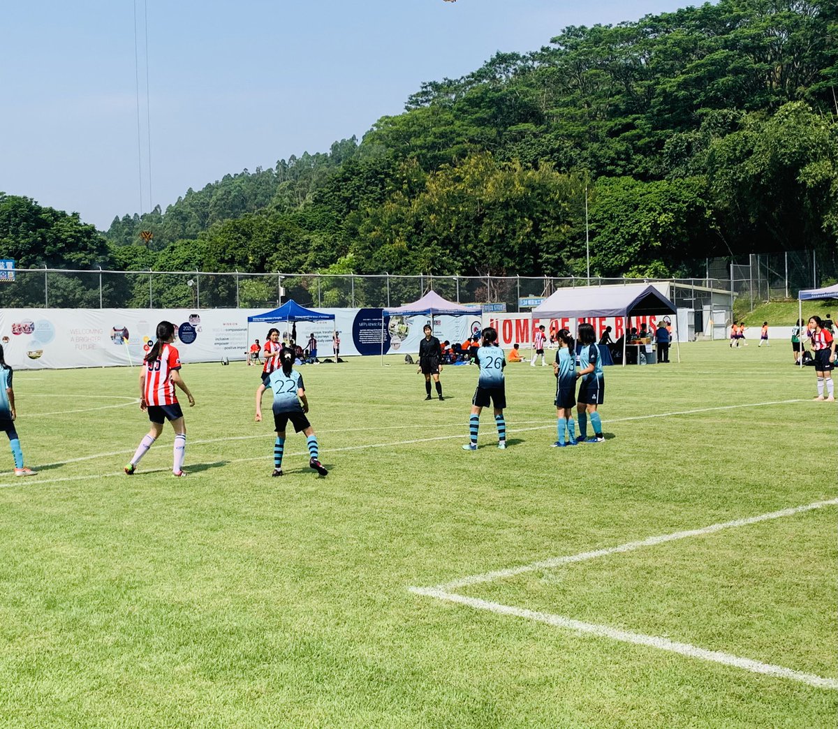 CoreyKydd's tweet image. A gorgeous day to host the GZ PRC boys and girls soccer exchange @AISGZ  #GoRams