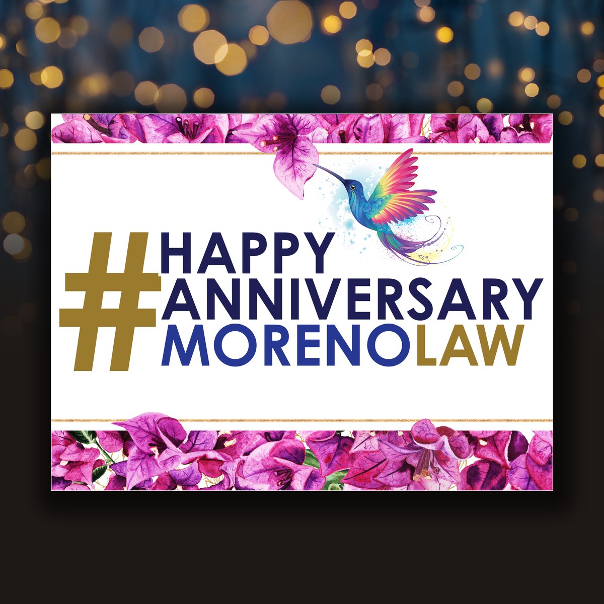 AknaMedia's tweet photo. We got invited to celebrate Moreno Law's 6th Anniversary – and designed #MarketingMaterial for them, such as this hashtag sign guests could take pictures with. The vivid image brought a focal point where the message was conveyed clearly and joyfully: #HappyAnniversaryMorenoLaw https://t.co/D13EGz0isB