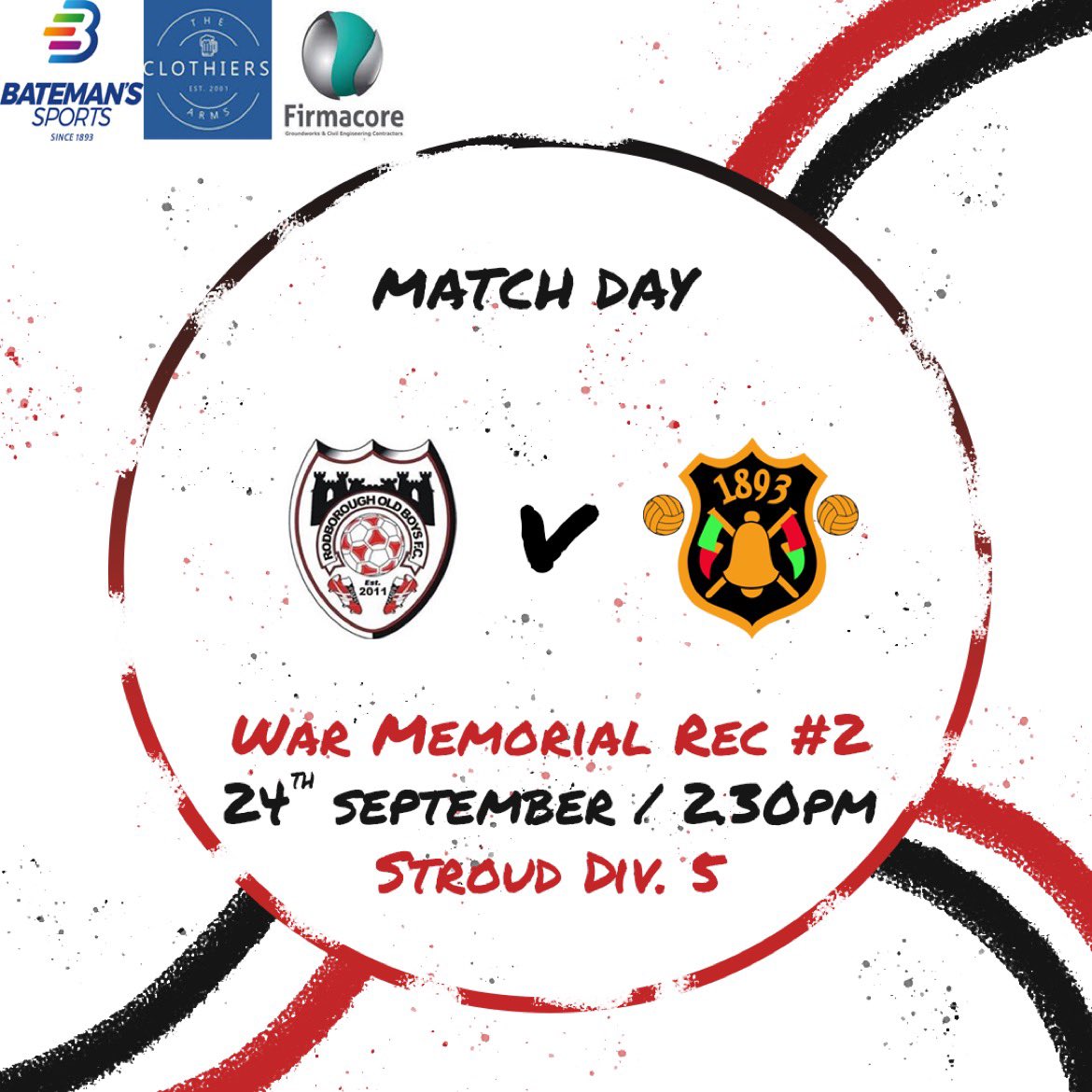 👏🏻 Matchday!

Our 1st Team look to right the wrongs of last week as they host <a href="/TheKingswoodAFC/">Kingswood AFC</a> 

The 2nds face top of the table <a href="/DursleyTownAFC/">Dursley Town AFC ❤️🖤</a> Reserves away.

Our 3rd Team are also away to Dursley (3rds) as they look to continue their winning start. 🔴⚫️

#RodboroughAreMassive