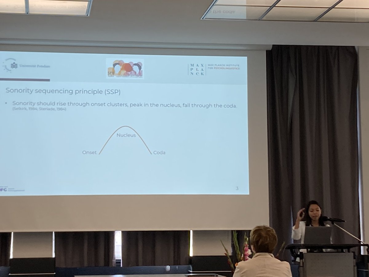 Rowena Garcia and Natalie Boll-Avetisyan shared corpus findings regarding the type and token frequency of CCV clusters in adult- vs. infant-directed speech in Russian and German. Pretty striking results!