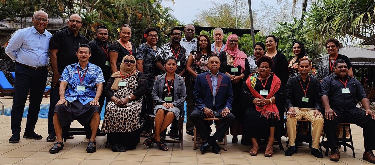 joseph_veramu's tweet photo. Was part of stakeholders wksp@ Tanoa Int Sept 21-22 to implement requirements set by Fiji Higher Ed Comm to @FNUFiji CHE SoE Teacher Training-We worked with Min of Education&FHEC.Also discussed anticorruption, Climate Ethics,Good Governance etc with Dept of Ethics #IntegrityFiji https://t.co/z9egpydoWg
