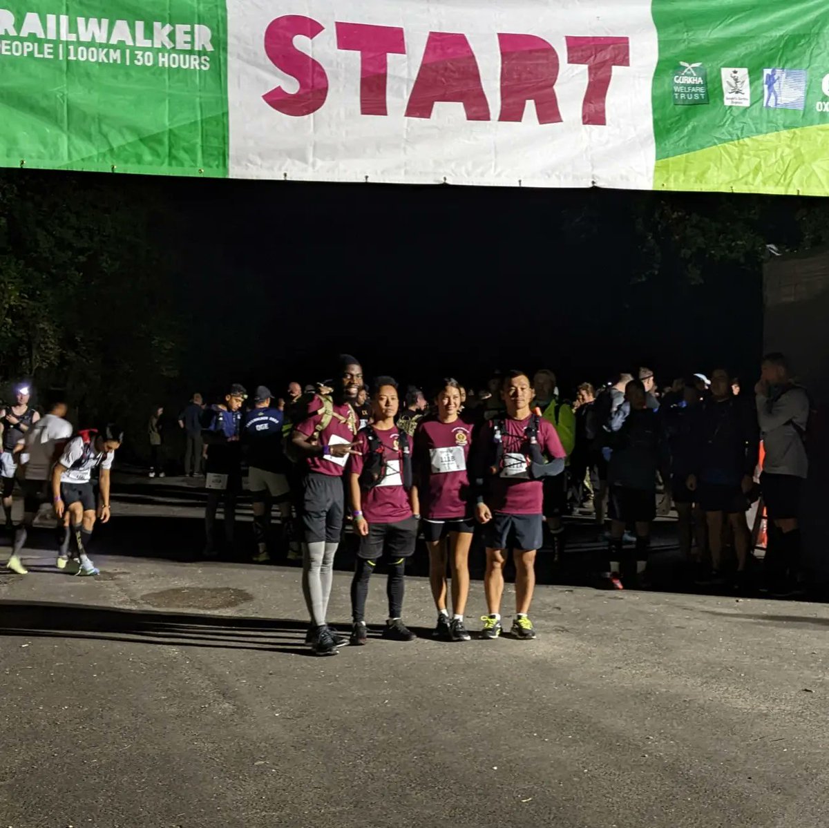 And they’re off! All of our incredible teams have crossed the finish line and are making their way through the 9 checkpoints along the route.

How long do you think our fastest team can complete it in?

<a href="/oxfamgb/">Oxfam</a> @gurkhawelfaretrust

#TrailwalkerStrong #trailwalker2022